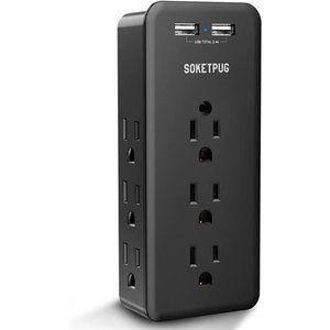 Surge Protector,Outlet Extender with 9 Outlets,Multi Plug Outlet with 2USB Ports